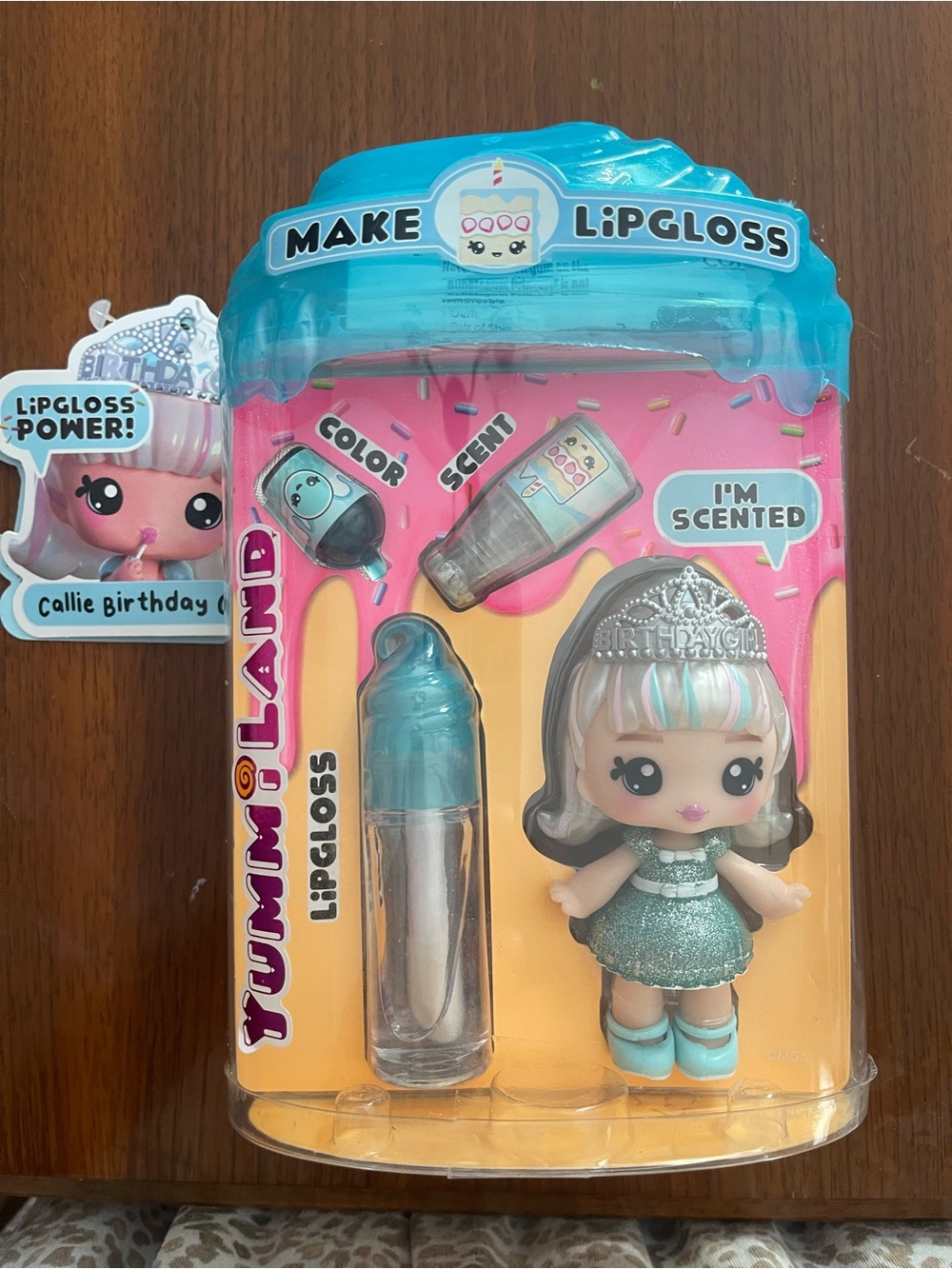 Yummiland Make Lipgloss Scented Doll - Teal Dress
